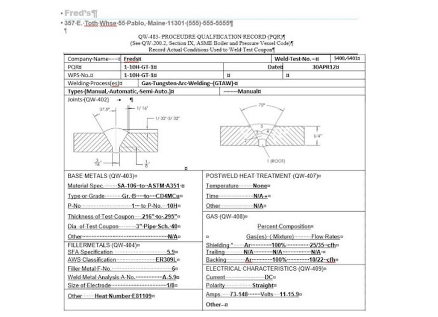 Welding WPS / PQR Training Services